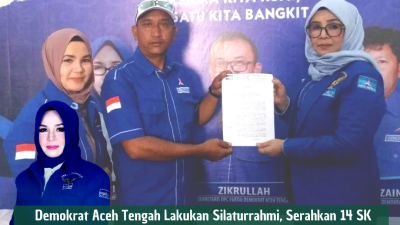 Demokrat Aceh Tengah Lakukan Silaturrahmi, Tarmina Serahkan 14 SK PAC Guna Memperkuat Partai Menuju Pemilu 2024